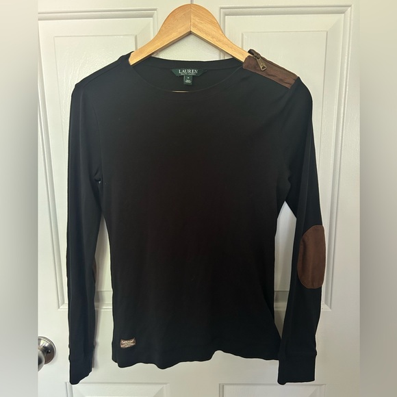 Ralph Lauren Sweaters - Ralph Lauren Black Top with Brown Details